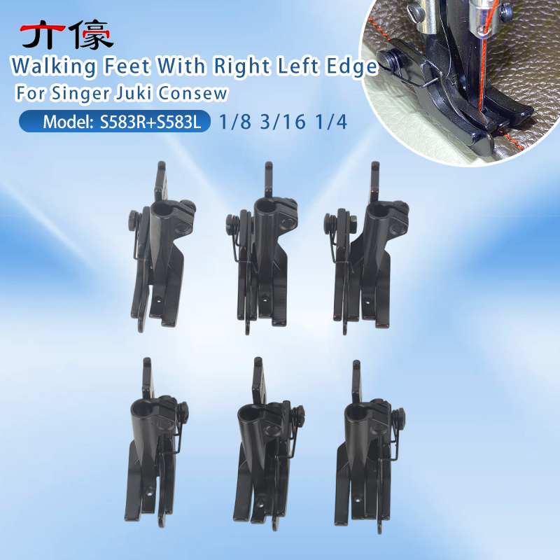 Textile Sewing Machine - Walking Feet With Right Left Edge