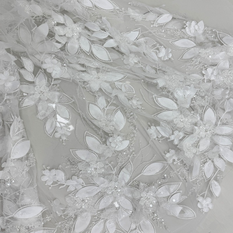 Heavy Beaded 3D Flower Lace Fa - Sewing Net review and price