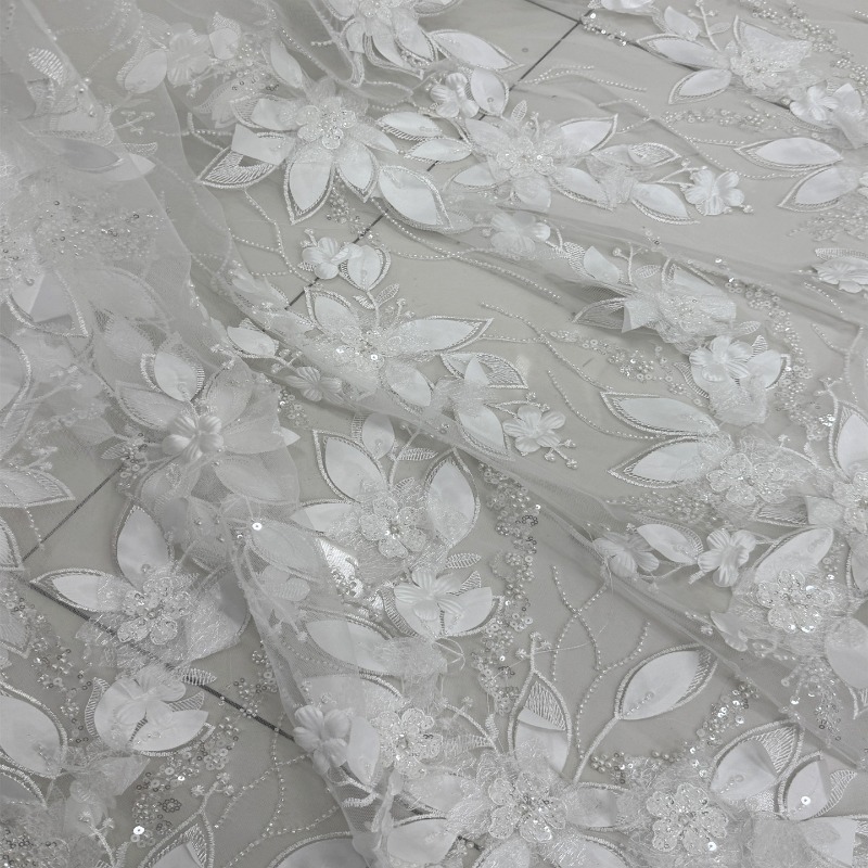 Heavy Beaded 3D Flower Lace Fa - Sewing Net review and price