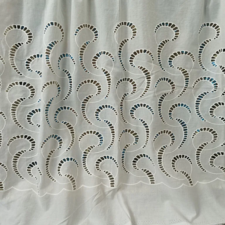 100% cotton embroidered hollow - Sewing Eyelet Fabric review and price