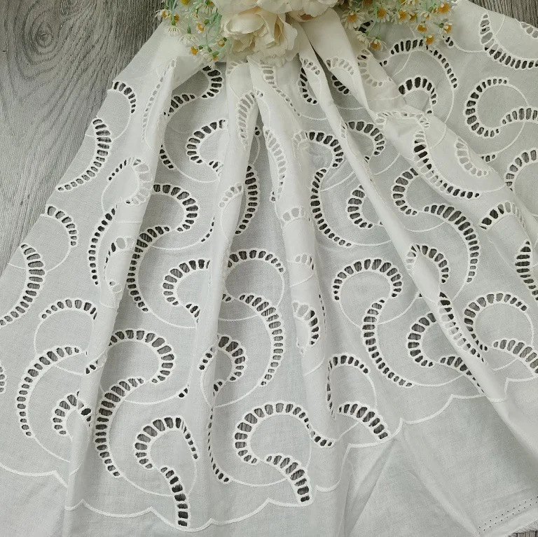 100% cotton embroidered hollow - Sewing Eyelet Fabric review and price