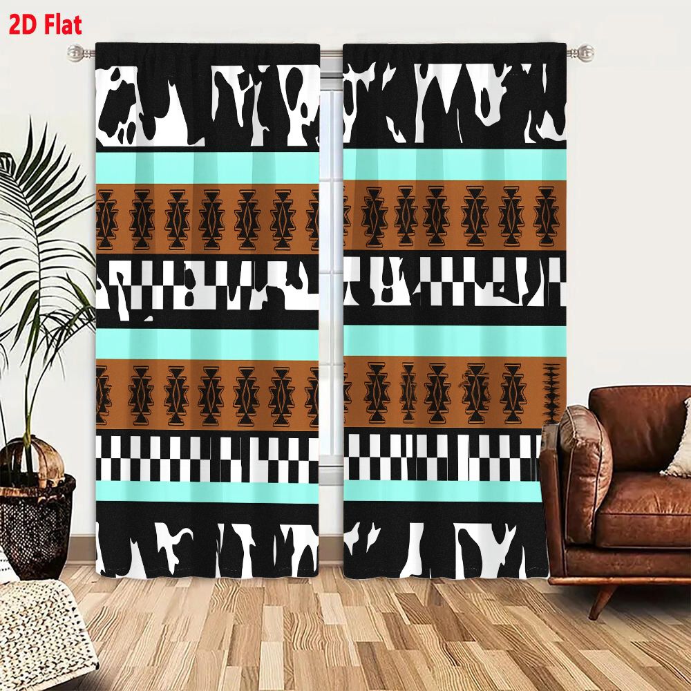 2Pcs Curtains 2D Flat Geometri - Century Textile & Sewing Supply Photos review and price