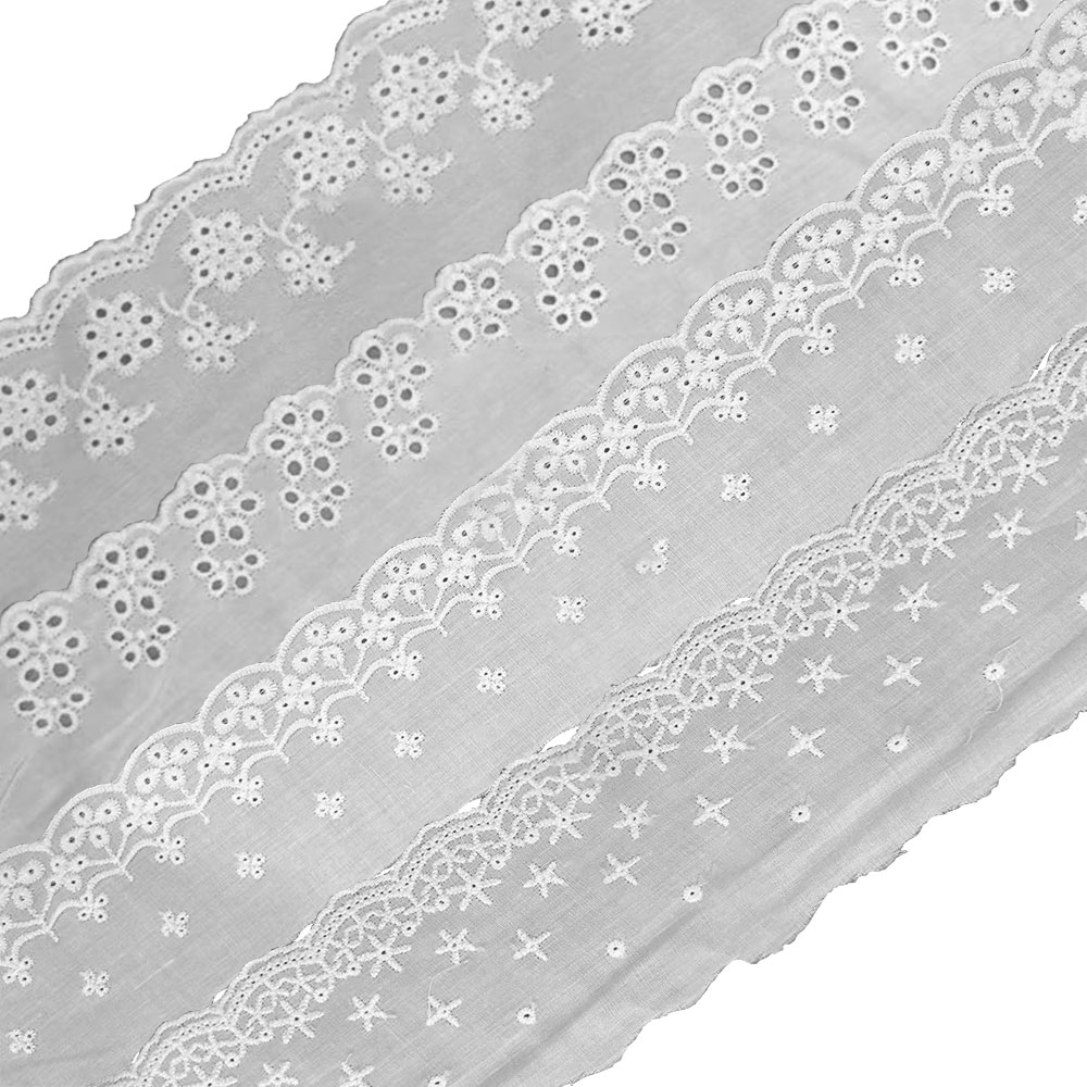 Embroidery White Lace Fabric C - Sewing Eyelet Fabric review and price