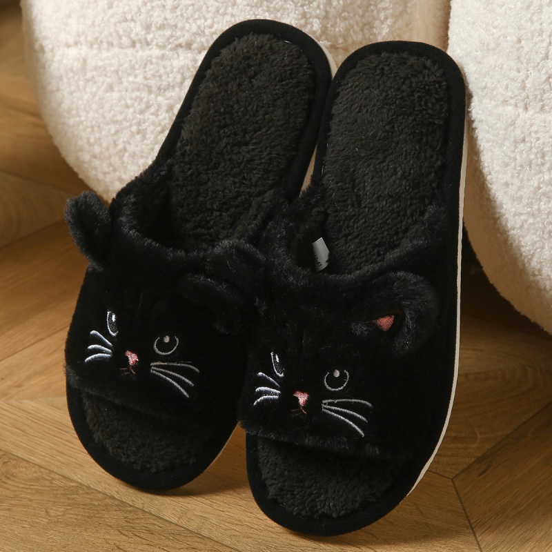 Cute Cat Plush Flip Flops For  - Sewing Garment review and price