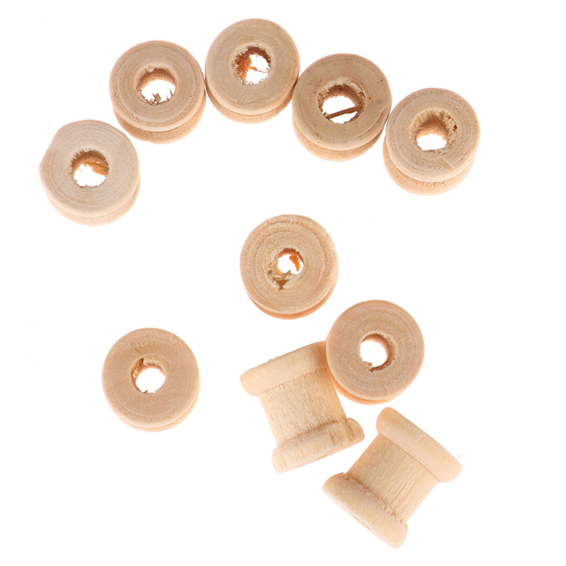 100PCS Wooden Empty Thread Spo - Thread Bobbins Empty review and price