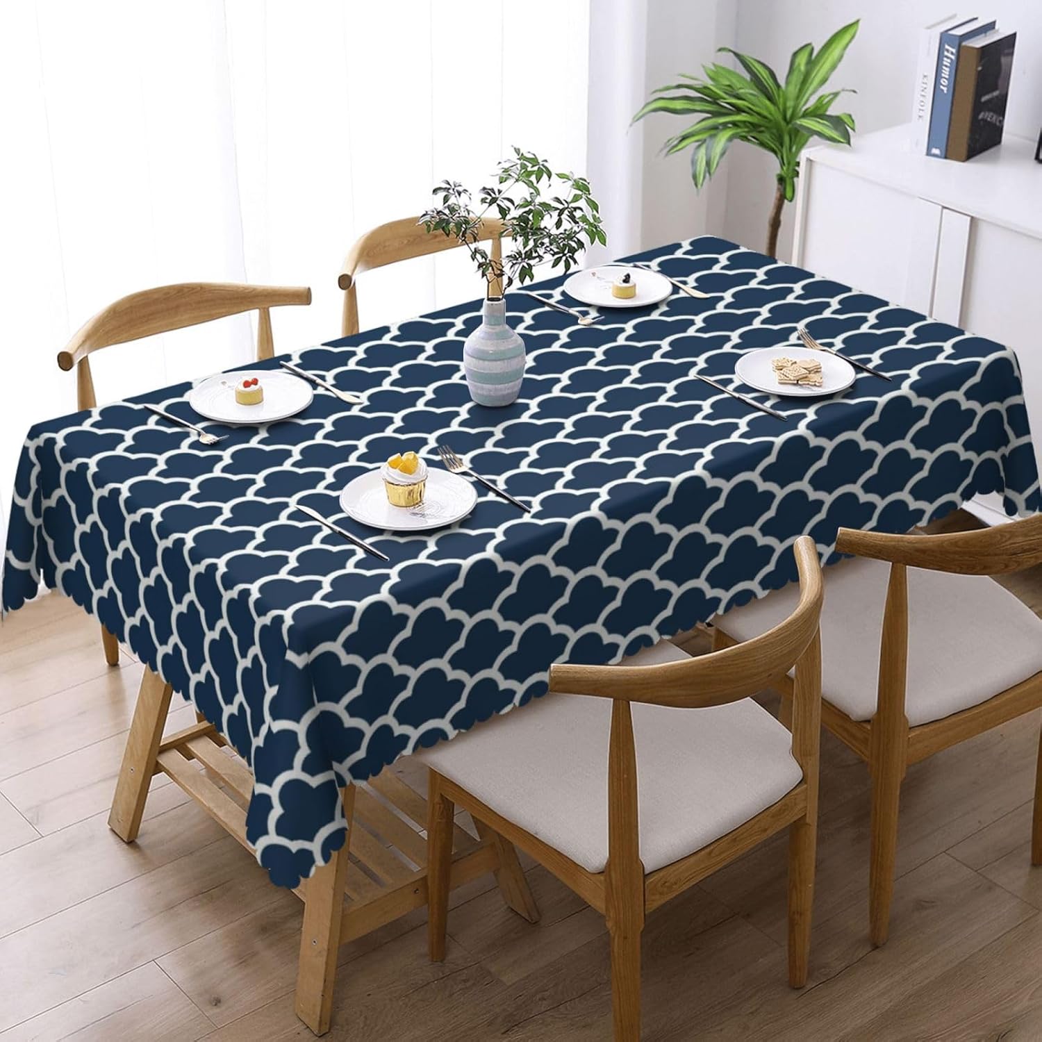 Blue Tablecloth Navy Cloud Sea - Century Textile & Sewing Supply Photos review and price