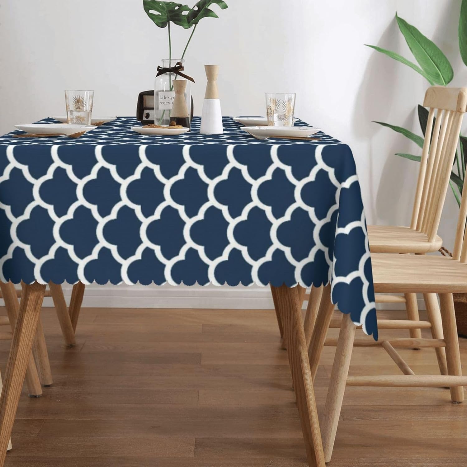 Blue Tablecloth Navy Cloud Sea - Century Textile & Sewing Supply Photos review and price