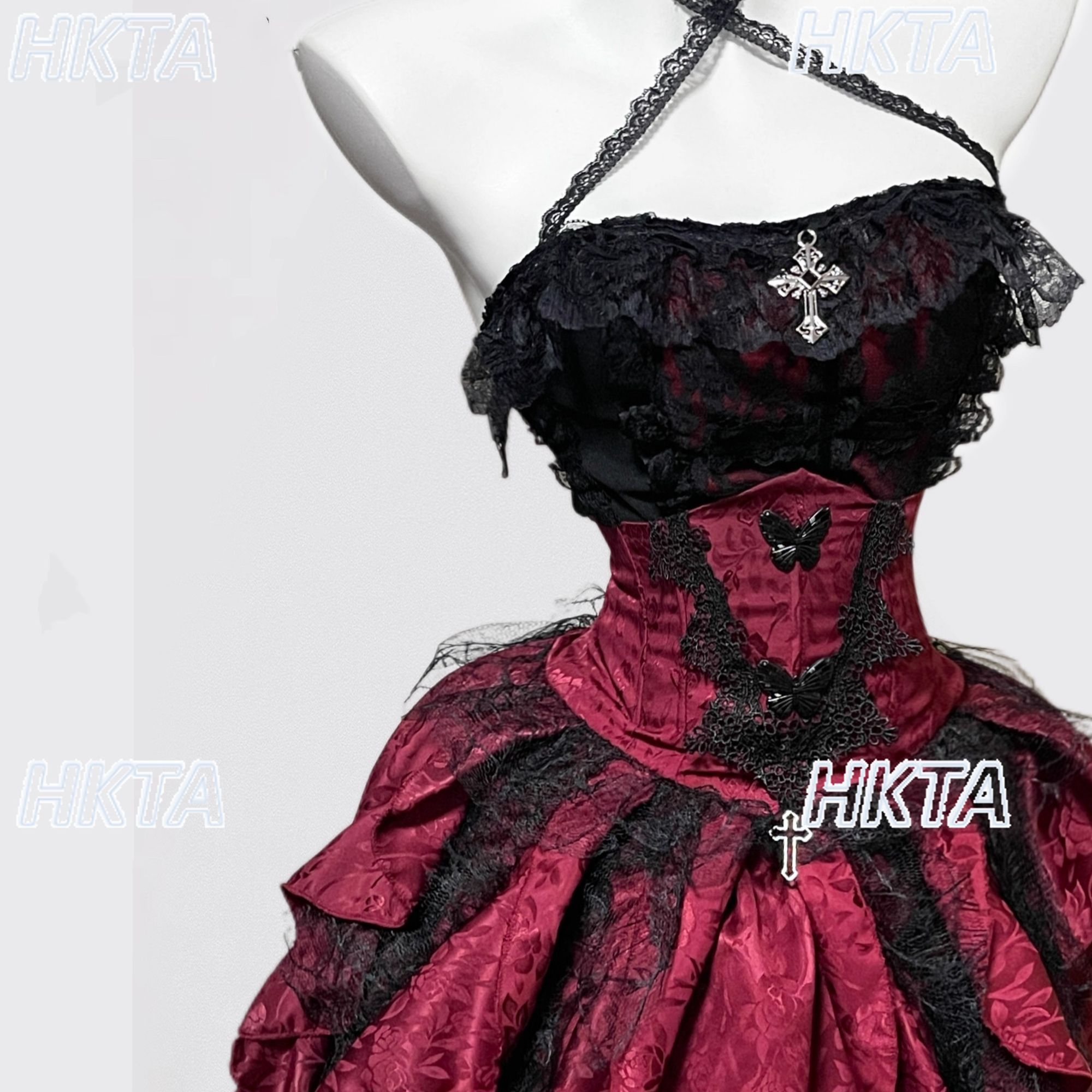 Dark Gothic Style Halter Long  - Sewing Vest review and price