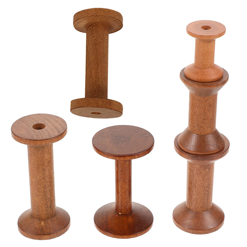 6Pcs Vintage Wooden Thread Spo - Thread Bobbins Empty review and price