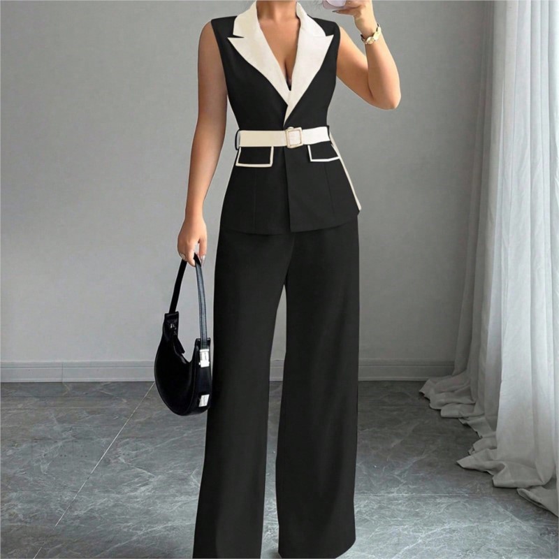 Vest Suit Women Wide Leg Pants - Sewing Vest review and price