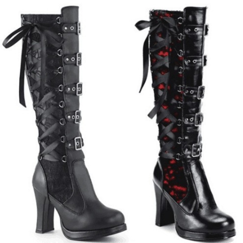 Punk Gothic Style Women's Knee - Sewing Garment review and price