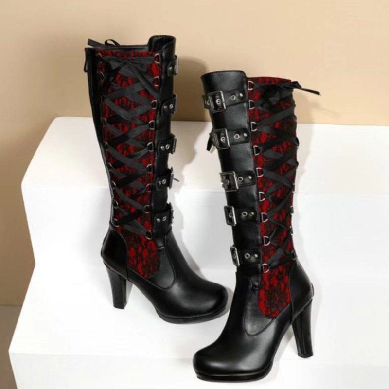 Punk Gothic Style Women's Knee - Sewing Garment review and price