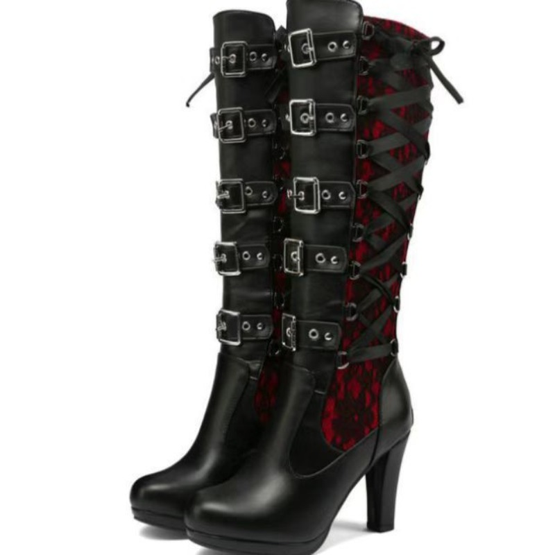 Punk Gothic Style Women's Knee - Sewing Garment review and price